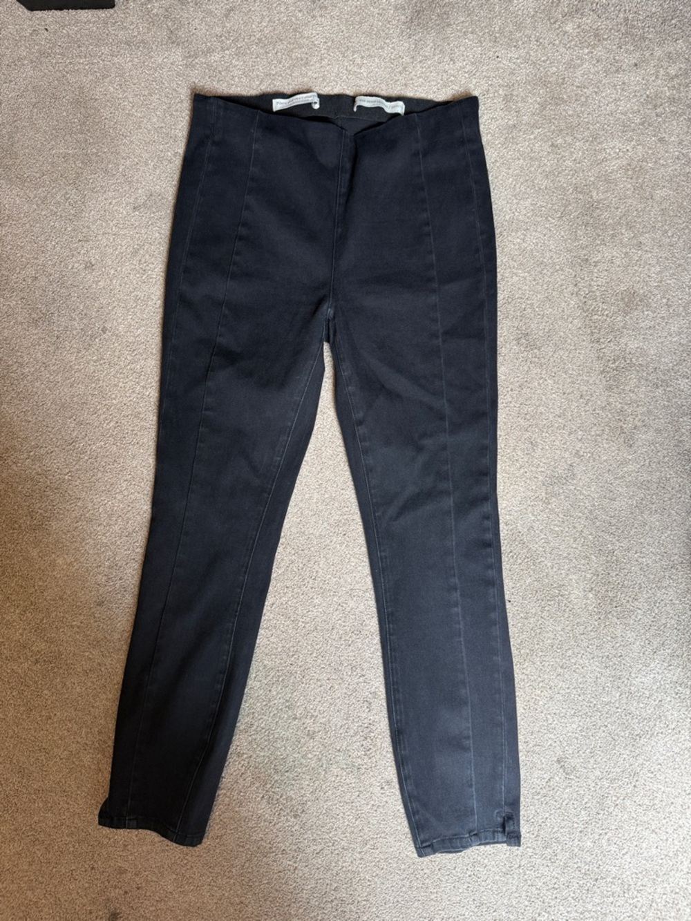Pilcro And The Letterpress Black High Rise Pull On Denim Leggings Size 30 Petite
